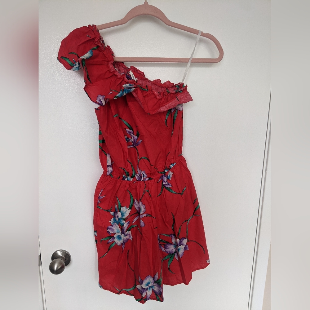 Women's Tropical Print Romper